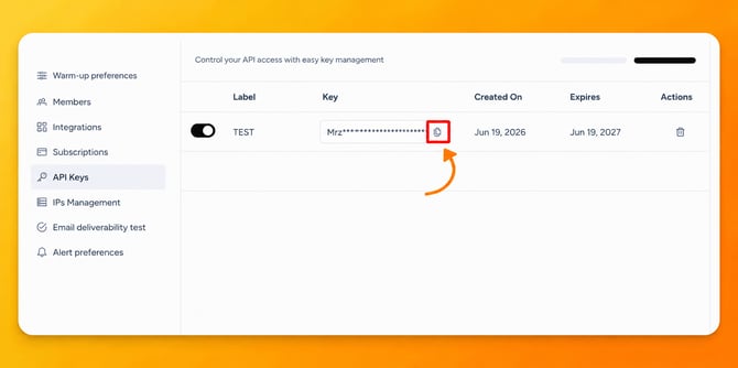 12 copy api key