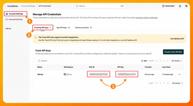 13 - Second Credentials Tracking API Key - BLUR
