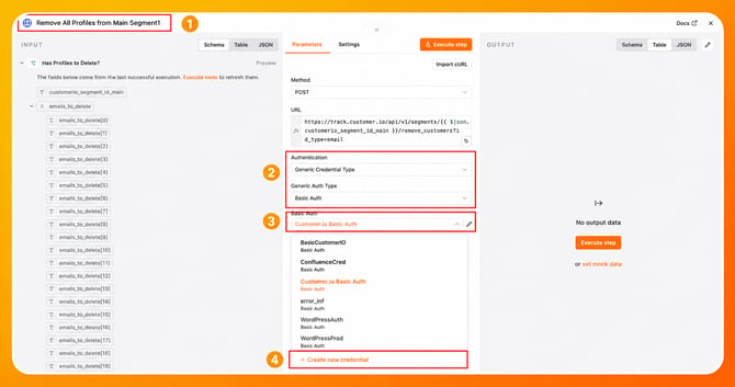 15 - Creating the new credentials for Remove all profiles