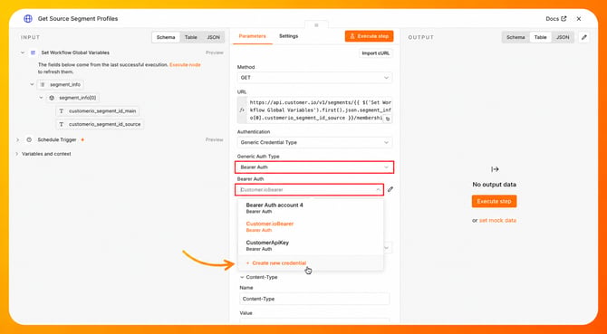 7 - Click on New Credential